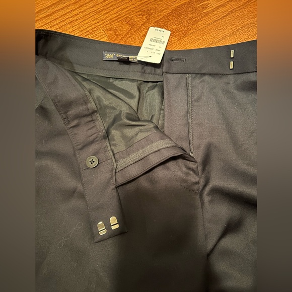 NWT Brooks Brothers Caroline Fit Wool Pants Flat Front in Navy Blue Size 12 - Picture 7 of 7